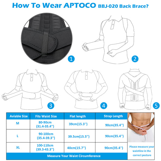 APTOCO Back Intensive - Men and Women Posture Corrector Adjustable Magnetic Therapy Back Pain Lower Back Pain Upper Back Pain Doctor Near By