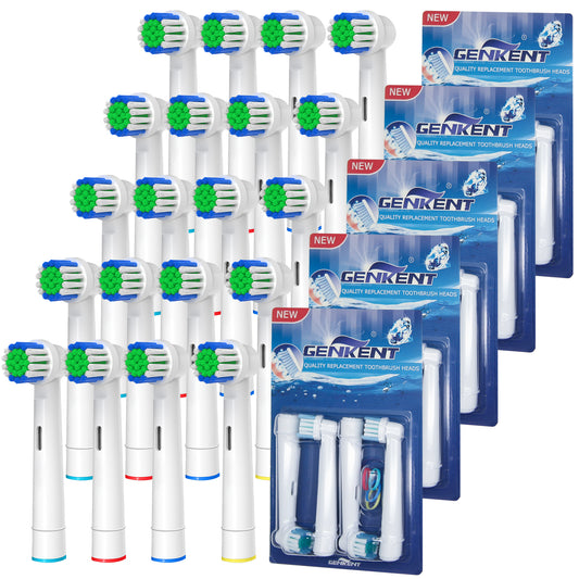 (20 Pcs) Replacement Toothbrush Heads For Braun Oral-B Precision Clean Toothbrush Replacement Brush Heads, Perfect Christmas Gift Set for Men Women