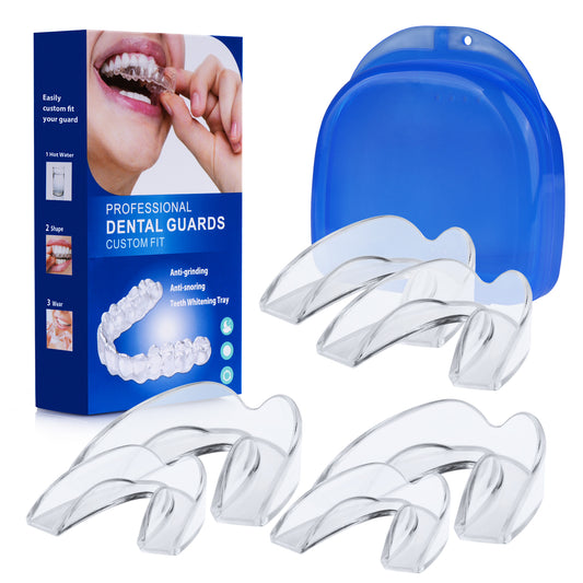 GENKENT Dental Mouth Guard for Clenching Teeth at Night, Sport Athletic, Compact & Portable Dental Guard(Set of 6)