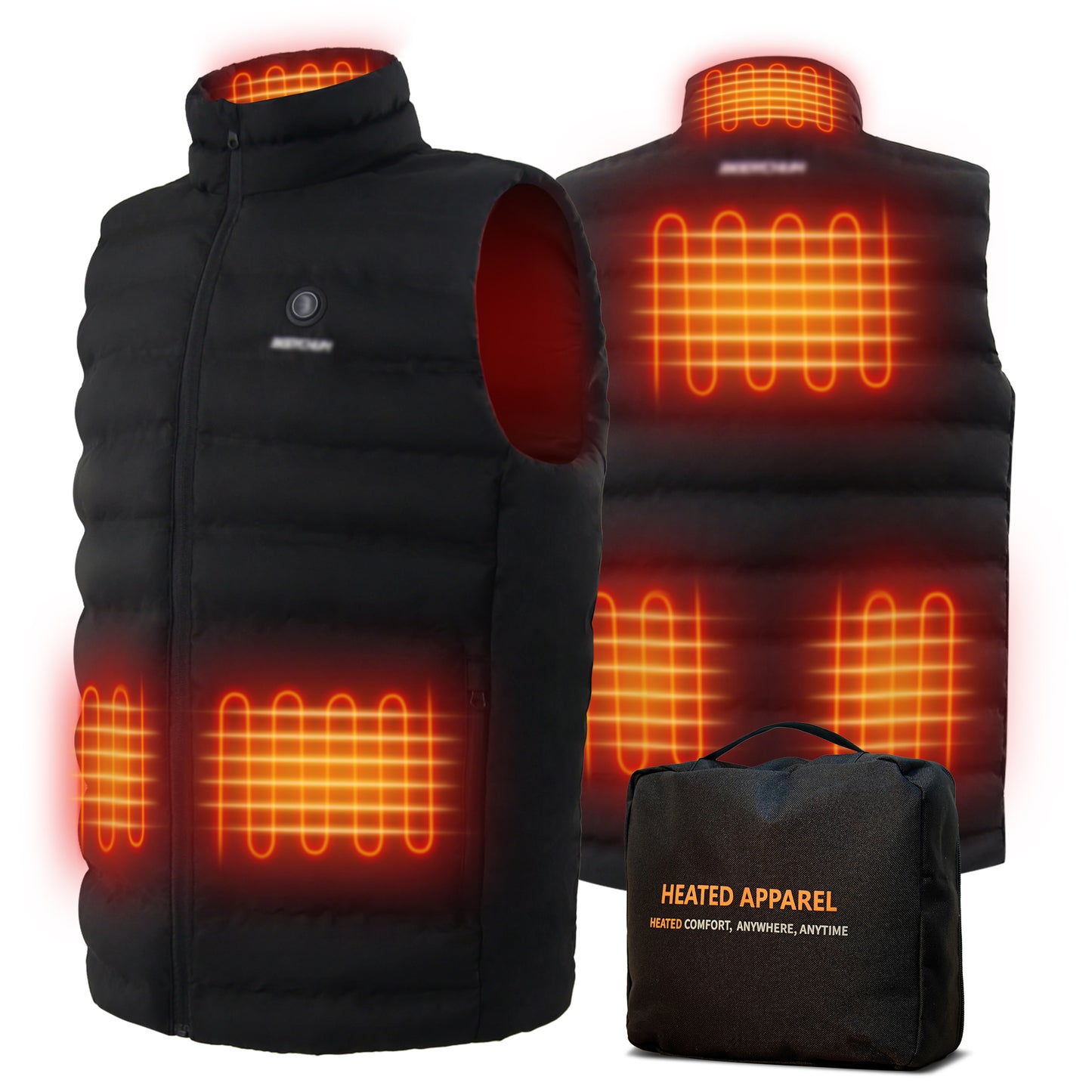 Aptoco Men Women Electric Heated Vest Includes USB Charging Battery, 6 Zones 3 Heated Modes Winter Outdoor Jacket for Skiing, L, Christmas Gifts