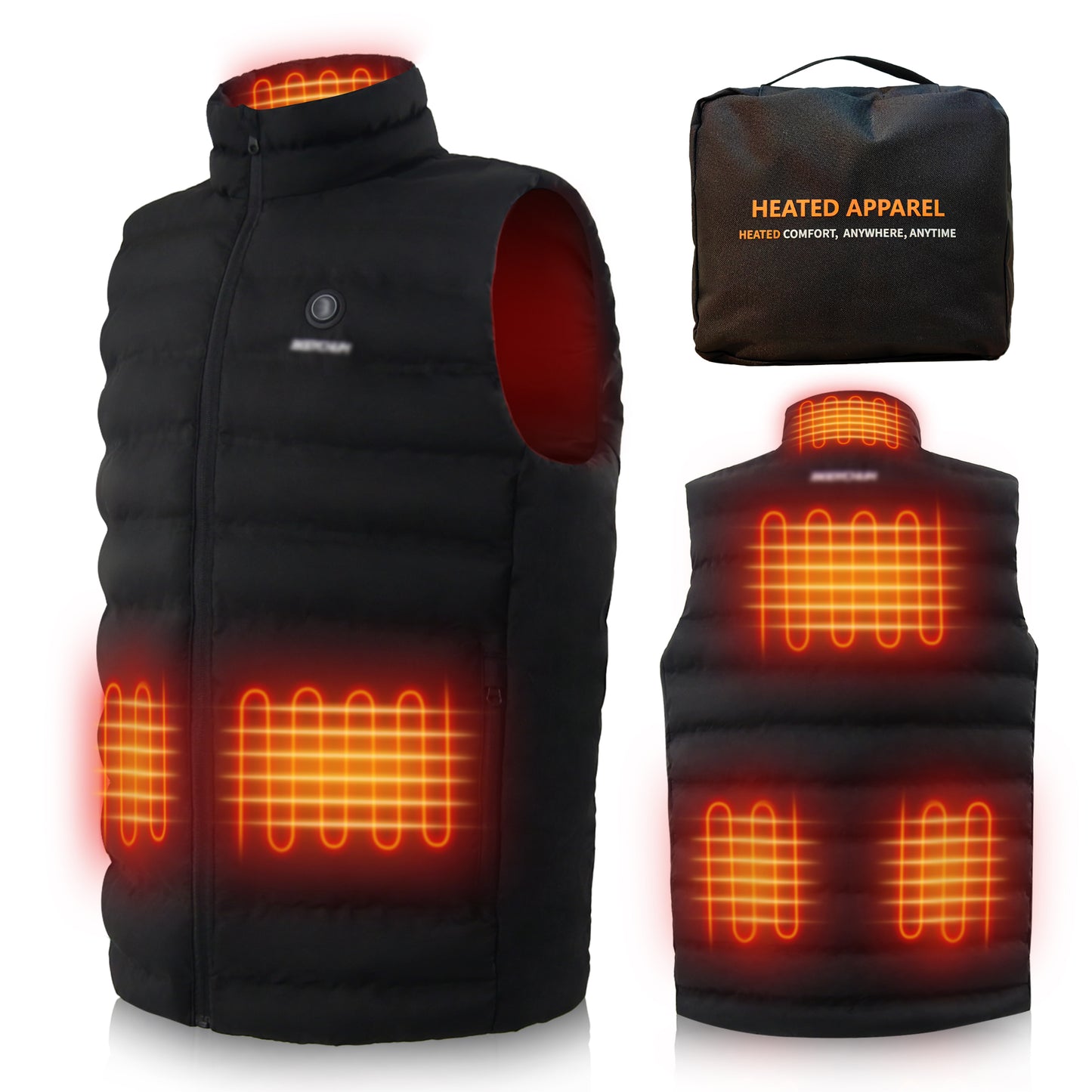 Aptoco Electric Heated Vest for Men Women with USB Charging Battery, 3 Heated Levels 6 Heated Zones Winter Outdoor Heating Jacket for Skiing Hunting, S, Christmas Gifts