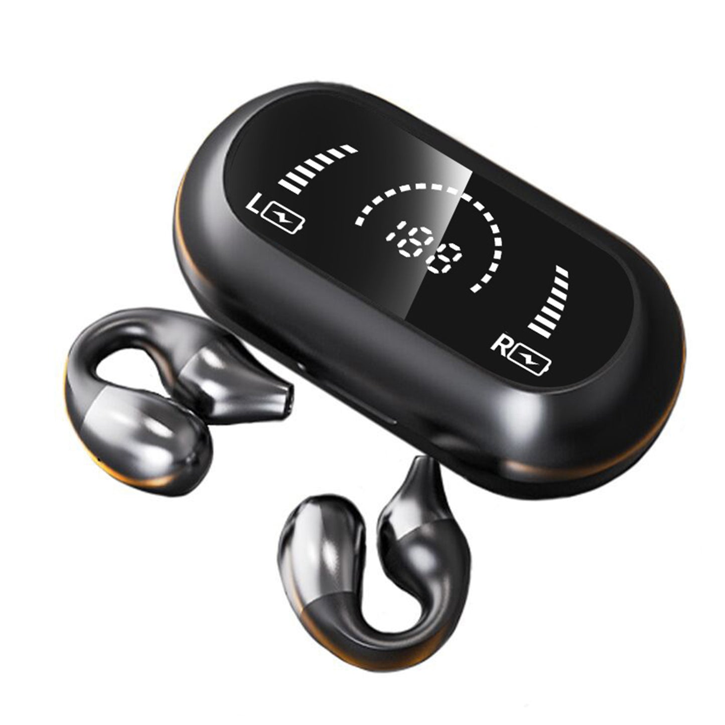 Bone Conduction BT5.3 Stereo Bluetooth Headphones IPX5 Waterproof Sport Bluetooth Headphones Wireless Noise Reduction Running Gym Clip-Ear Earphones