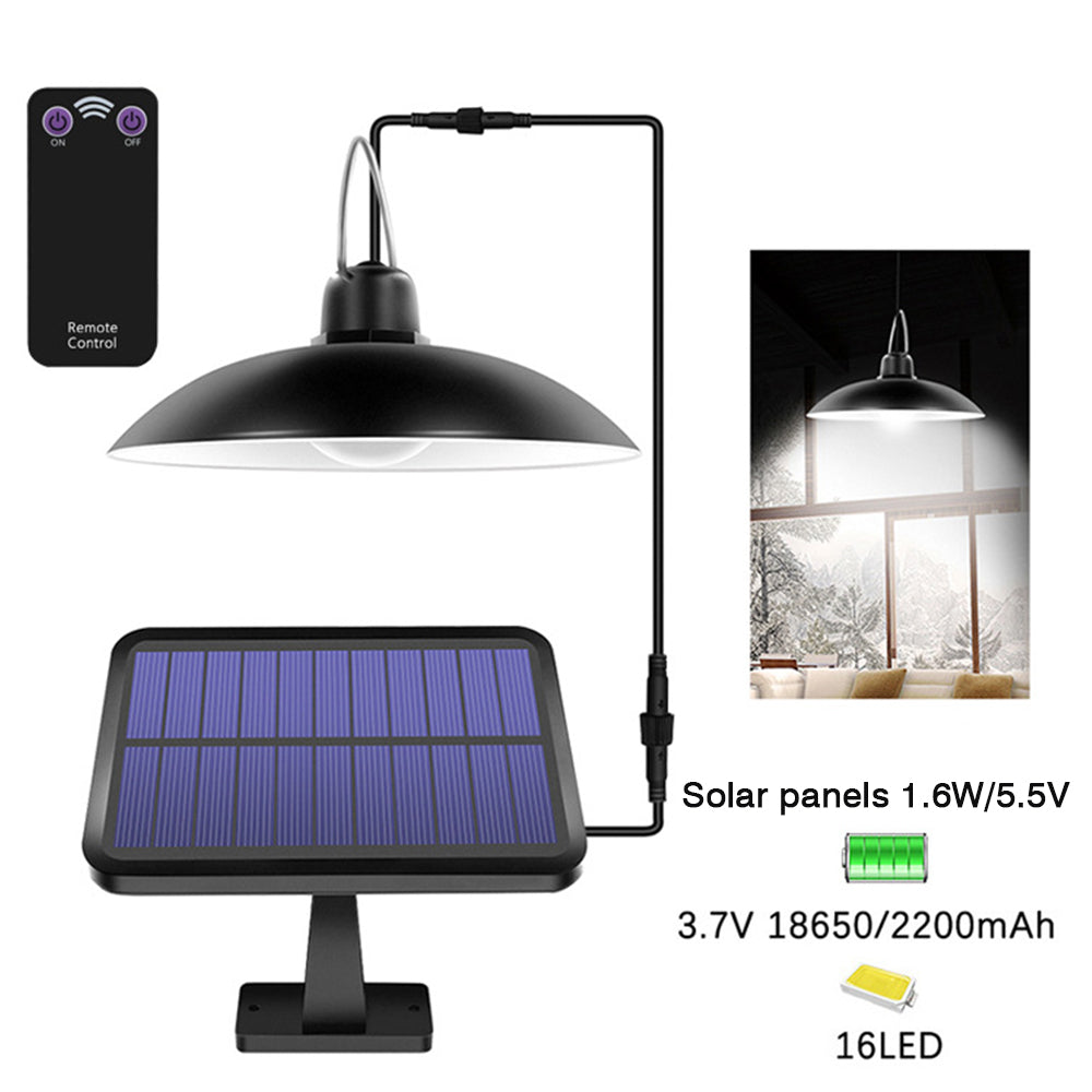 Outdoor Solar Pendant Light Waterproof with Remote Control for Xmas Decor