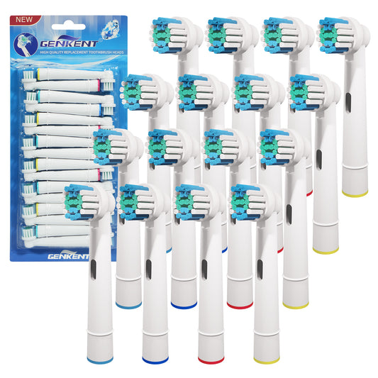 Genkent 16 Pcs Replacement Professional Electric Toothbrush Heads Brush Heads Compatible Braun Oral b