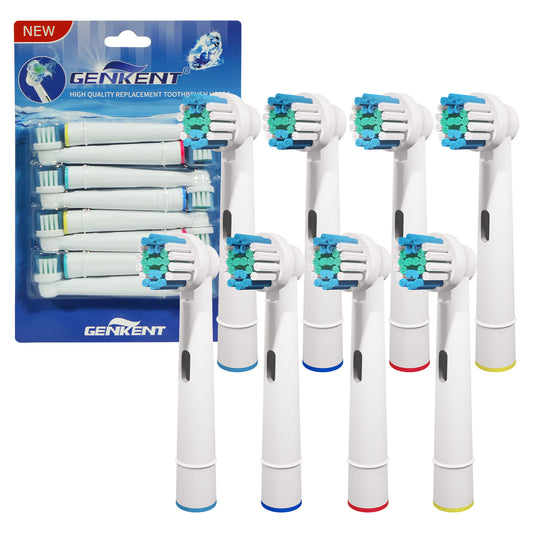 Genkent 8 Pcs Replacement Professional Electric Toothbrush Heads Brush Heads Compatible Braun Oral b