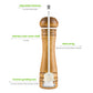 Cooking Salt and Pepper Grinder Hand Movement Wood Pepper Mill Kitchen Tool
