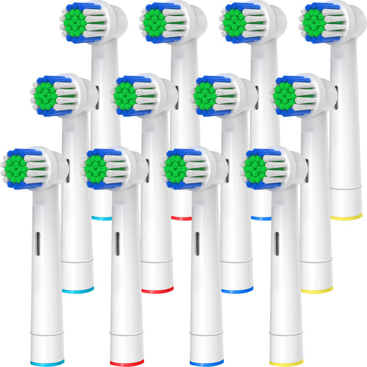 Genkent 20 Pcs Replacement Toothbrush Heads Compatible Braun Oral-b Electric Toothbrush Fits Pro 1000/3000/5000/7000/8000/9600/Genius