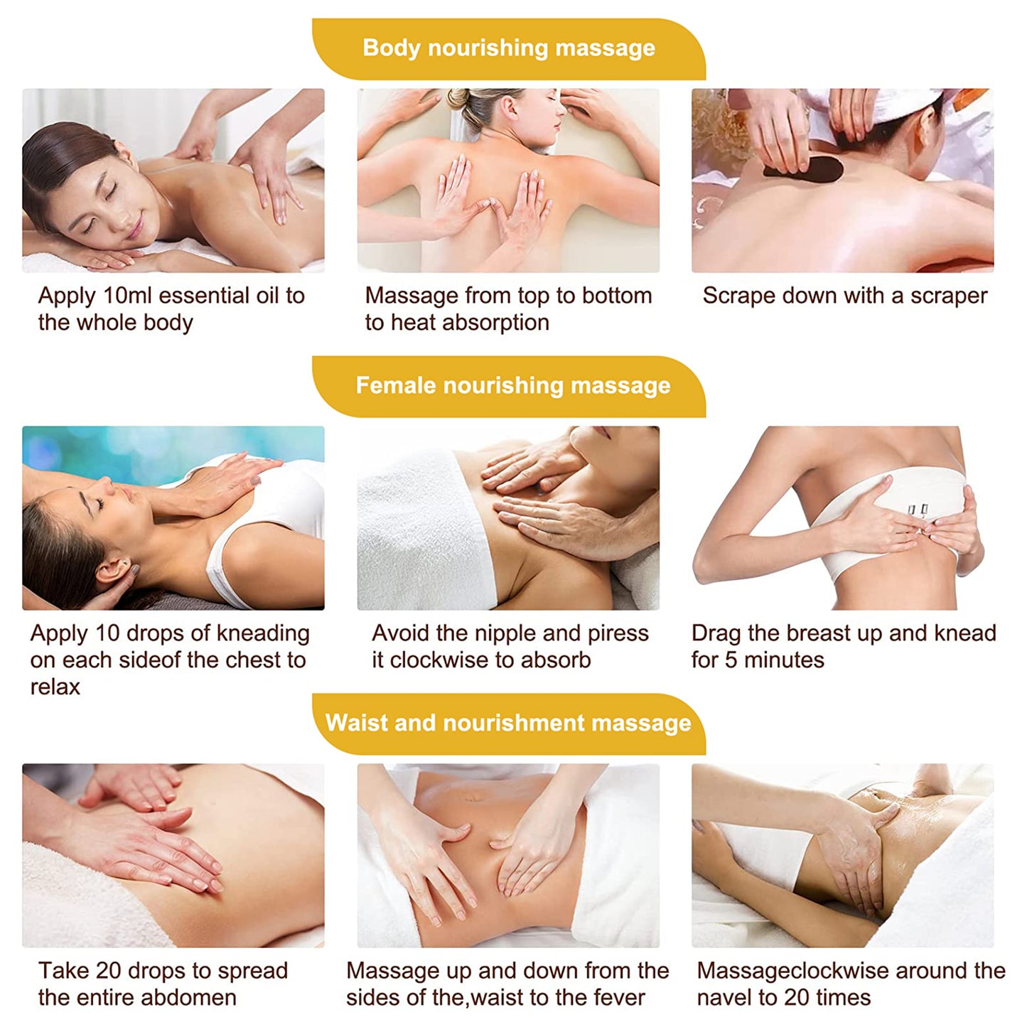 Ginger Belly Massage Oil SPA Slimming Tummy Body Massage Oil