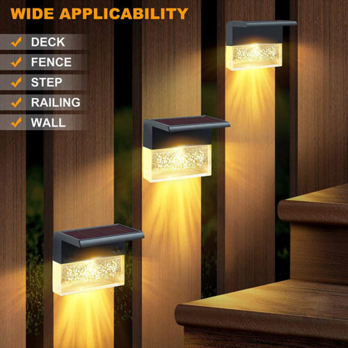 4 Pack Outdoor Deck Lights Solar Color Changing Path Garden Patio Fence Lamp