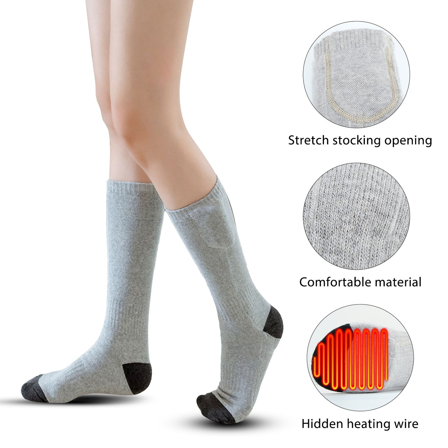 Winter Warm Outdoor Socks Thermal Socks USB Heating Sock