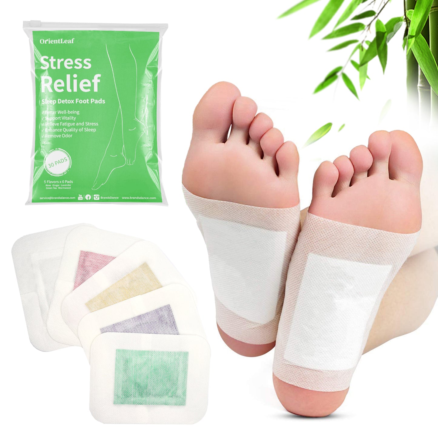30 Pcs Sleep Foot Pads Natural Foot Patches Herbal Foot and Body Care