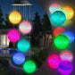 Solar Crystal Ball Wind Chime Light Color Changing Solar LED String Light Hanging Patio Light