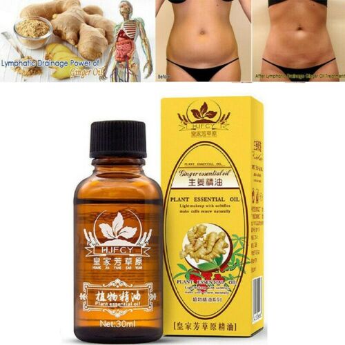 Lymphatic Drainage Ginger Oil Therapy Massage Plant Essential Oil Natural 30ml