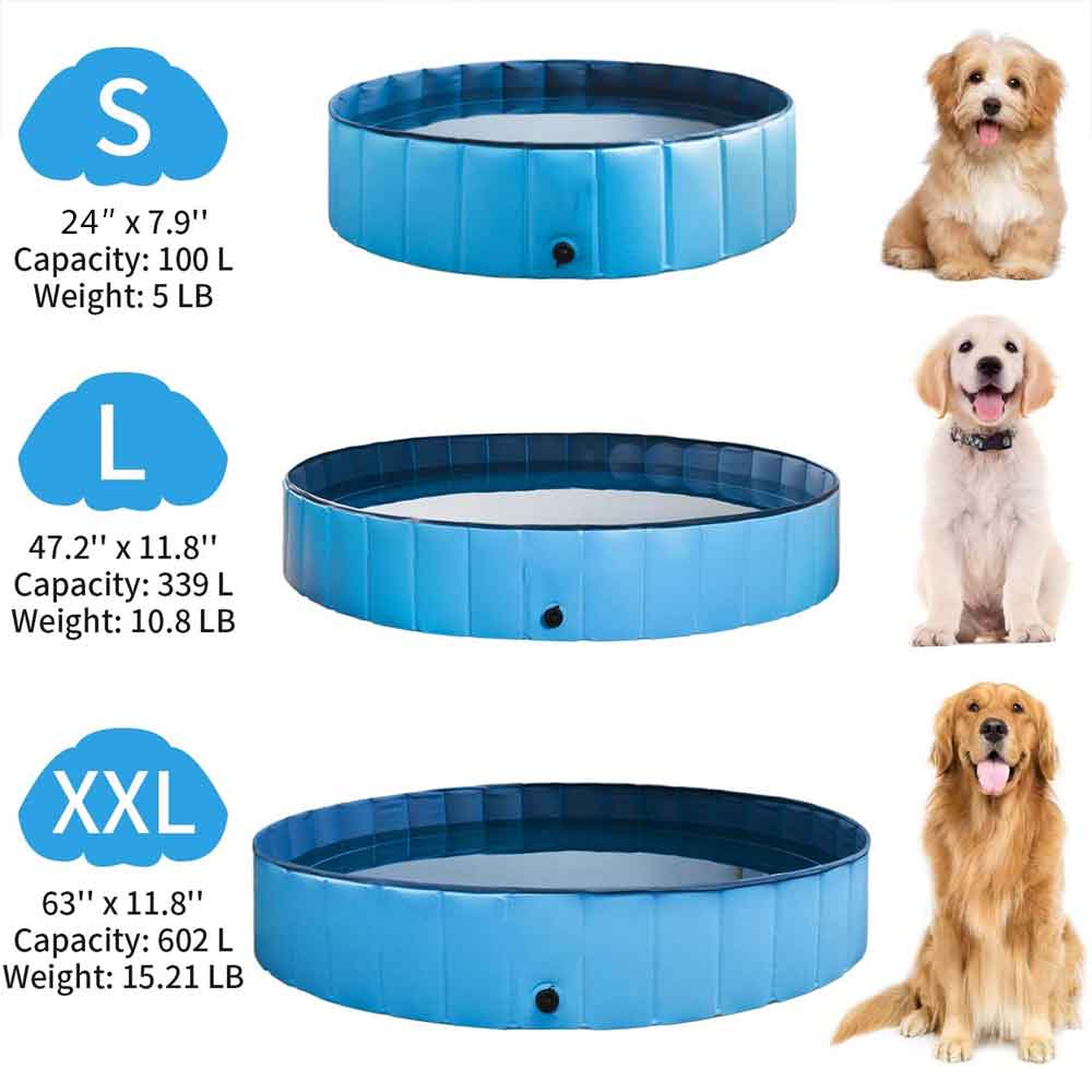 Foldable Pet Bath Outdoor Portable Swimming Pool for Pets and Kids