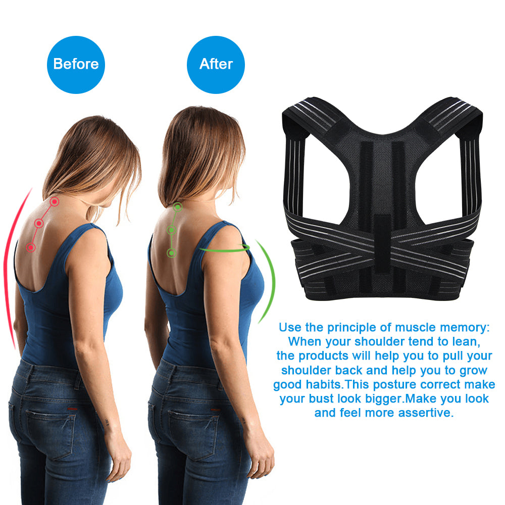 Brace Support Belt Posture Corrector Spine Back Shoulder Correction SP