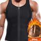 Men's Waist Trainer Vest Hot Neoprene Bodyshaper Zipper Sauna Tank Top