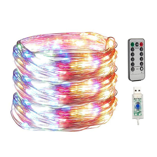2 Pcs LED String Lights 65.6Ft 200LED Copper Wire String Lights with Remote Control Waterproof for Decorations Inddor