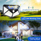 Solar Lights Outdoor 4 Pack, 100LED/3 Modes Super Bright Motion Sensor Security Lights(IP65) for Backyard Garden Fence Patio Front Door