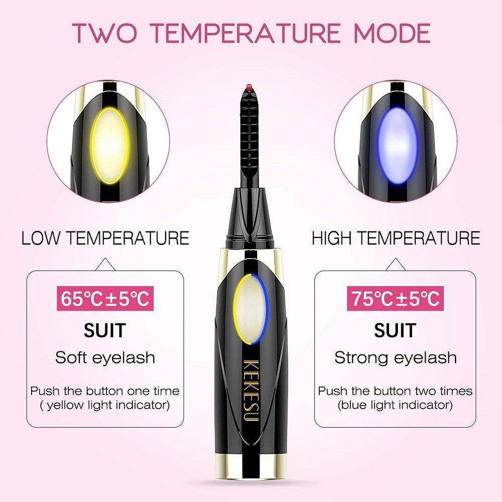 Electric Heated Eye Lashes Curler Long Lasting Curler Clip Tool Kit