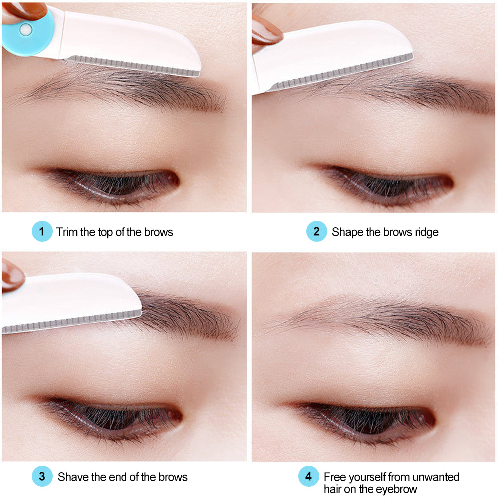 3pcs/Set Women Portable Eyebrow Dermaplaning Razor Grooming Shaver