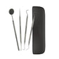 4pcs stainless steel oral care tools kit rust-free oral hygiene tool