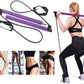 Adjustable Pilates Bar Kit Resistance Band Exercise Stick Toning Gym