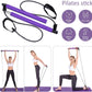 Portable Yoga Pilates Bar Stick with Resistance Band Home Gym Fitness