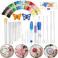 Embroidery Kit Tool with Cloth 50 Colors Threads and Embroidery Pens