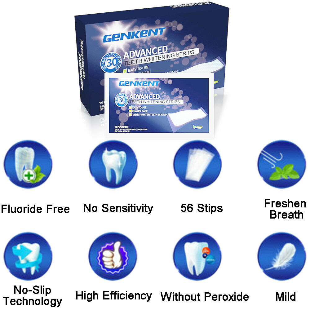14 Pairs Oral Hygiene Teeth Whitening Patches Oral Cleaning Strips