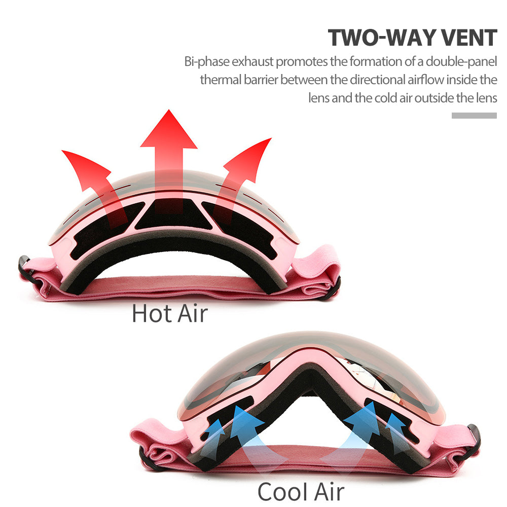 Snowboard Goggles Protection Snowboard Eyewear Anti-fog Glasses