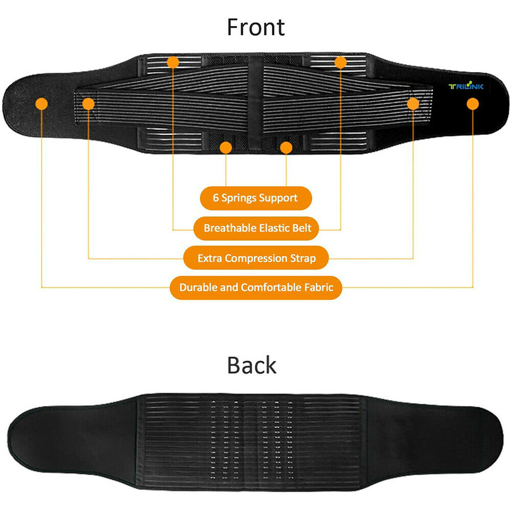 Breathable and Adjustable Back Support Belt for Lower Waist Pain