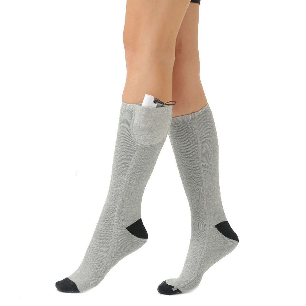 Winter Warm Adjustable Men Women Electric Battery Foot Warmer Socks SP