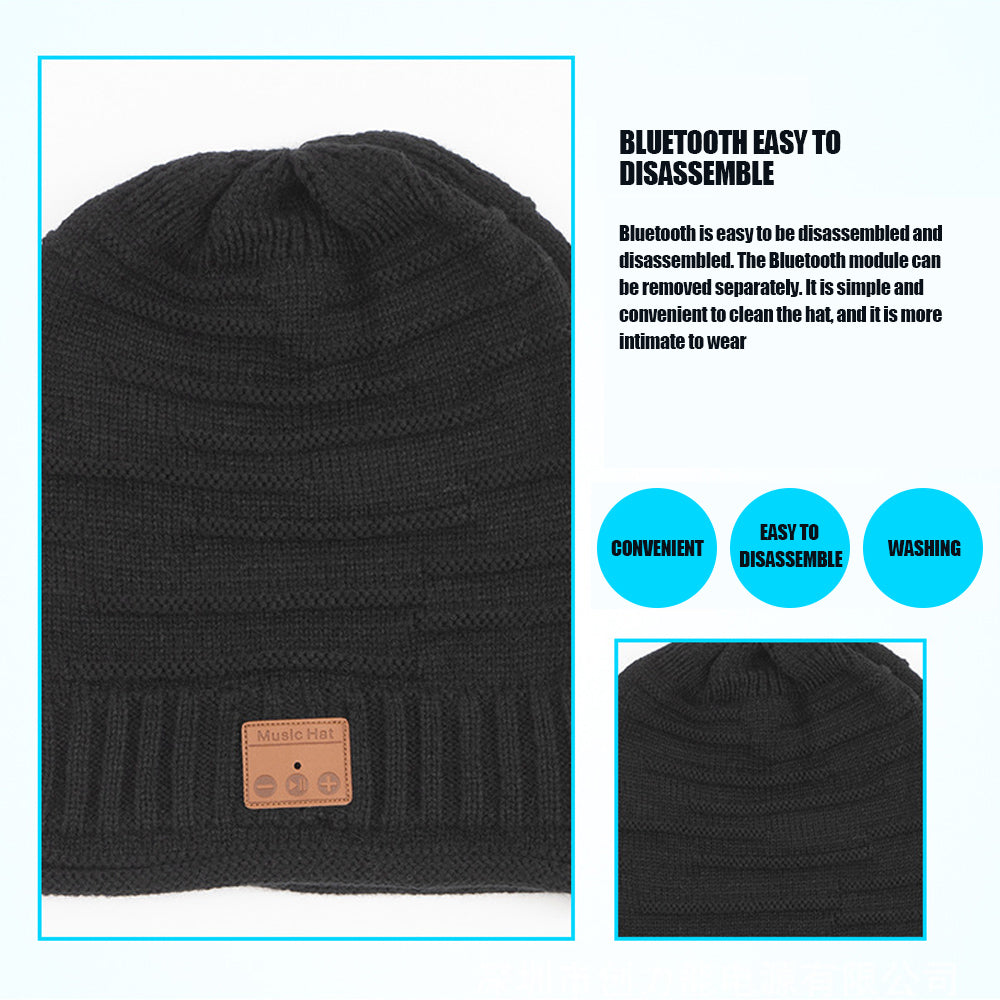 Wireless Bluetooth hats Music and Warmth 2 in 1 Bluetooth Winter Hat