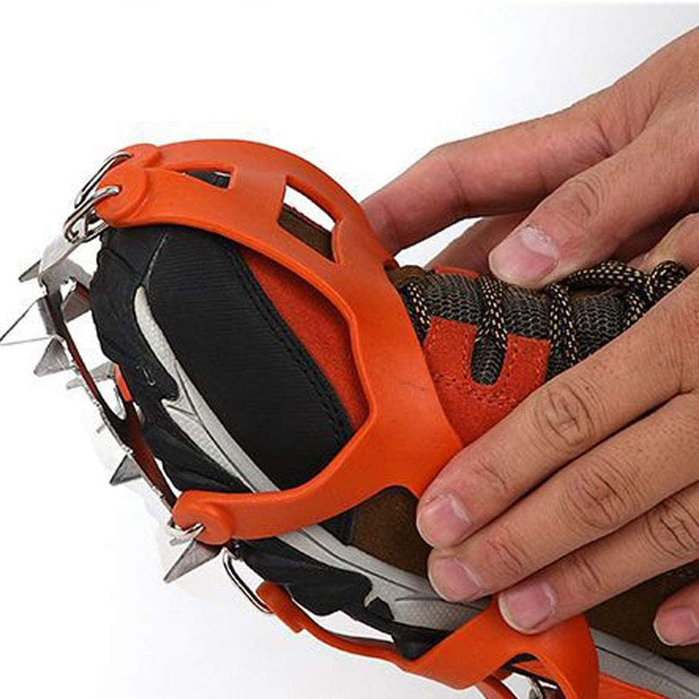 18 Teeth Steel Ice Gripper Spike for Shoes Anti Slip Climbing Snow