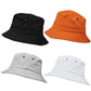 Cotton Packable Bucket Sun Hat Plain Colors Cap Fishing Hunting Travel