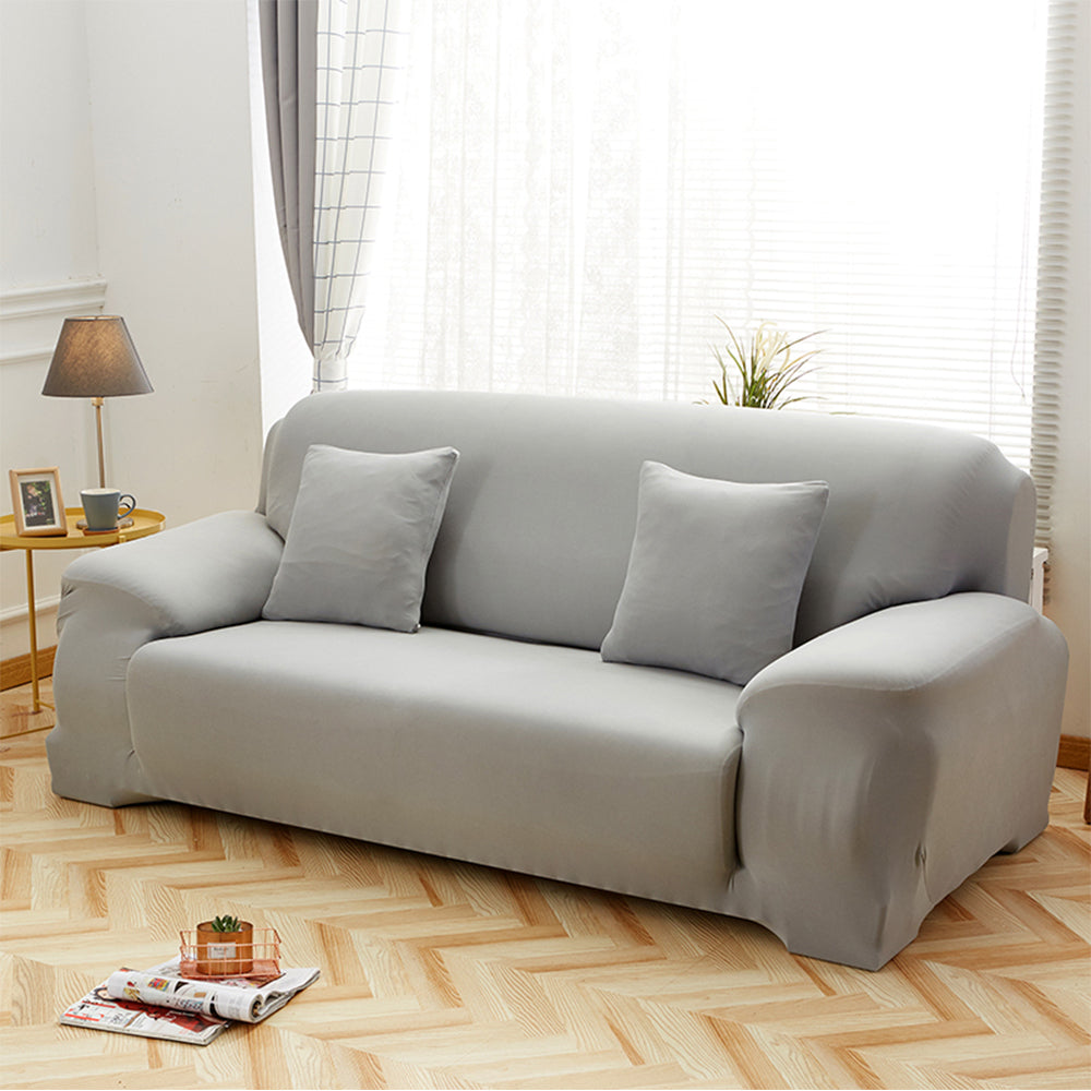 Stretch Sofa Cover Solid Color All Inclusive Non Slip Protective Cover