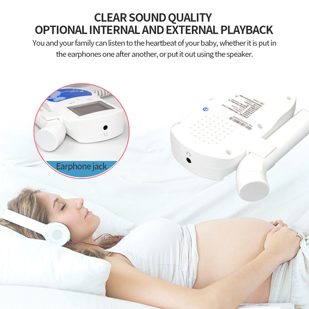 LCD Display Doppler Home Fetal Heart Rate Monitor Pregnancy