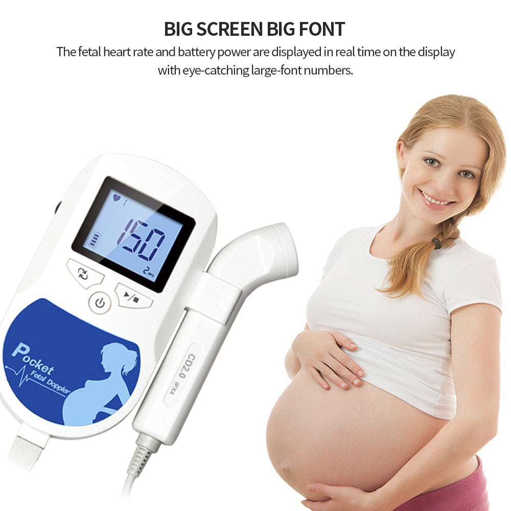 LCD Display Doppler Home Fetal Heart Rate Monitor Pregnancy