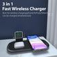 15W 3 In 1 Fast Wireless Charger For Iphone 12 iWatch AirPords
