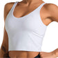 Fitness Sports Bra Longline Padded Tank Top Exercise Workout Women