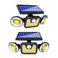 Solar Outdoor 3-Head Adjustable 360°Rotating Wide-Angle Floodlight