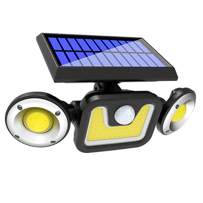 Solar Outdoor 3-Head Adjustable 360°Rotating Wide-Angle Floodlight