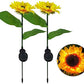 2PCS Solar Sunflowers Outside Garden Lights Waterproof Flowers Lights