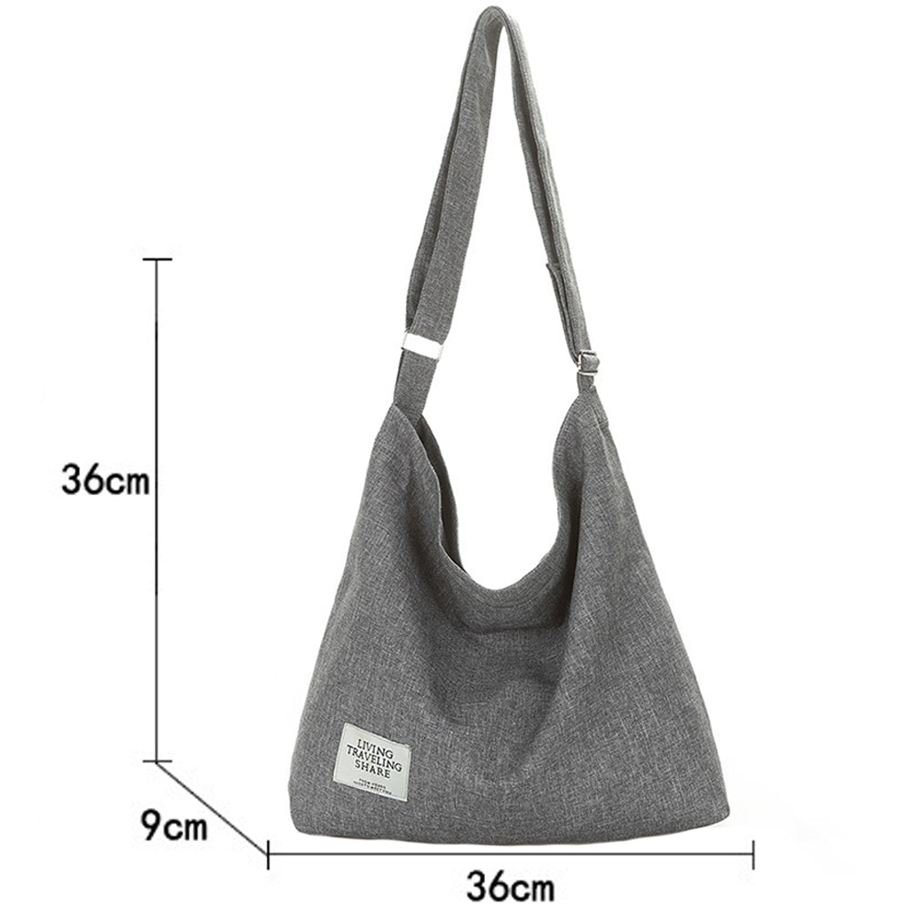 Canvas Bag for Women with Large Size Shoulder Bag Crossbody Handbag