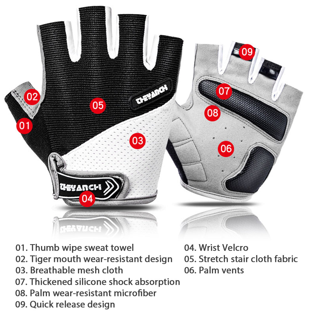 Cycling Gloves Outdoor Half Finger Anti-Slip Shock-Absorbing Gloves