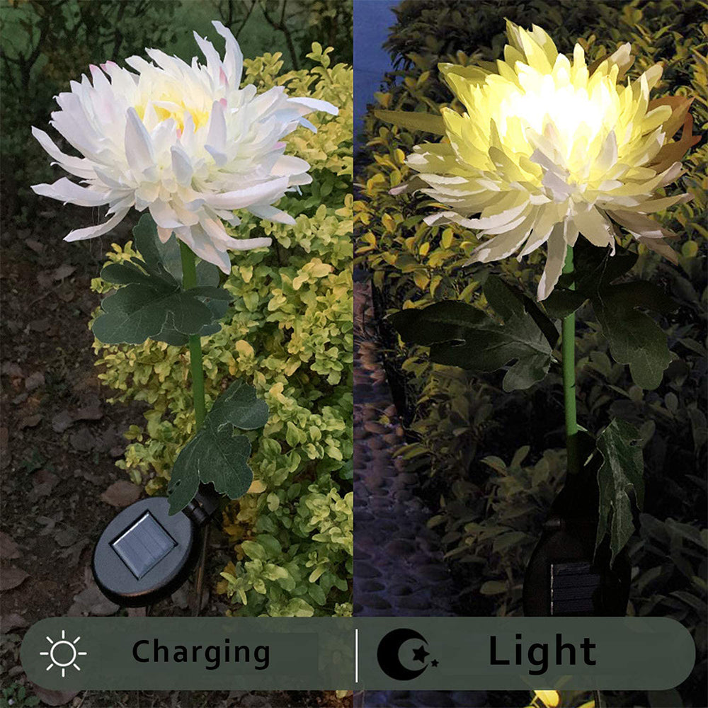 Outdoor Solar Chrysanthemum Light Garden Simulation Flower Light
