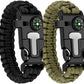 2 Pcs Emergency Bracelets Tactical Survival Gear with Compass Scraper
