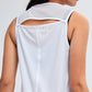 Women's sleeveless back hollowed-out sport T-shirt and mesh vest