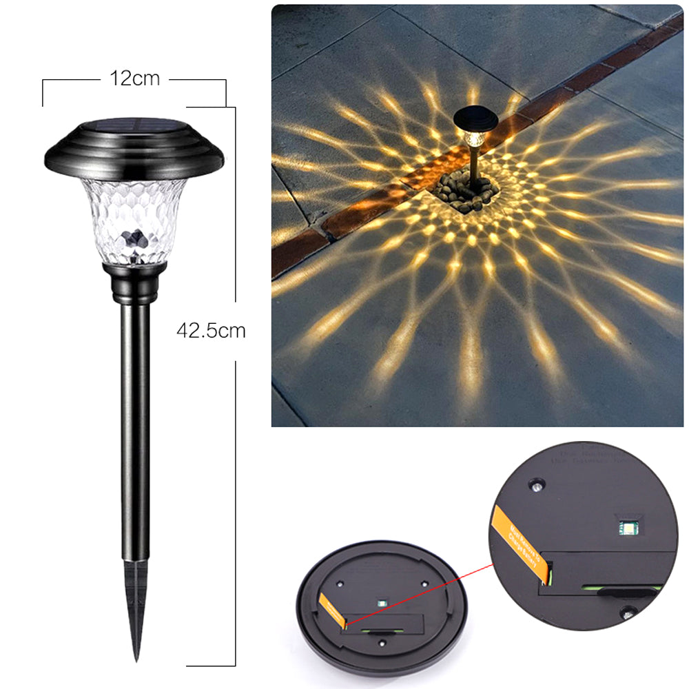 Stainless Steel Solar Projection Lamp Outdoor Lighting Decoration