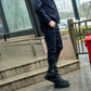 High Tube Men Black Boots Waterproof Thick Rainproof Shoe Cases